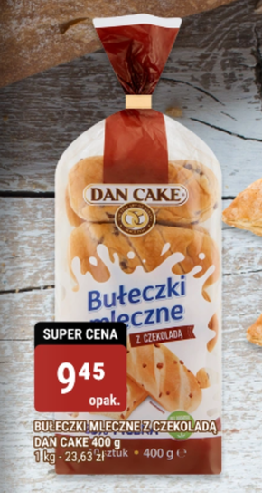 Dan Cake Bułeczki mleczne z czekoladą mleczną 400 g (10 x 40 g) niska cena