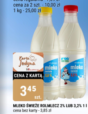 Rolmlecz Mleko świeże 3,2% 1 l niska cena