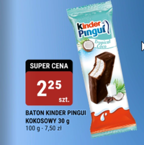 Kinder Pingui Coco Biszkopt z czekoladą mlecznym i kokosowym nadzieniem 30 g niska cena