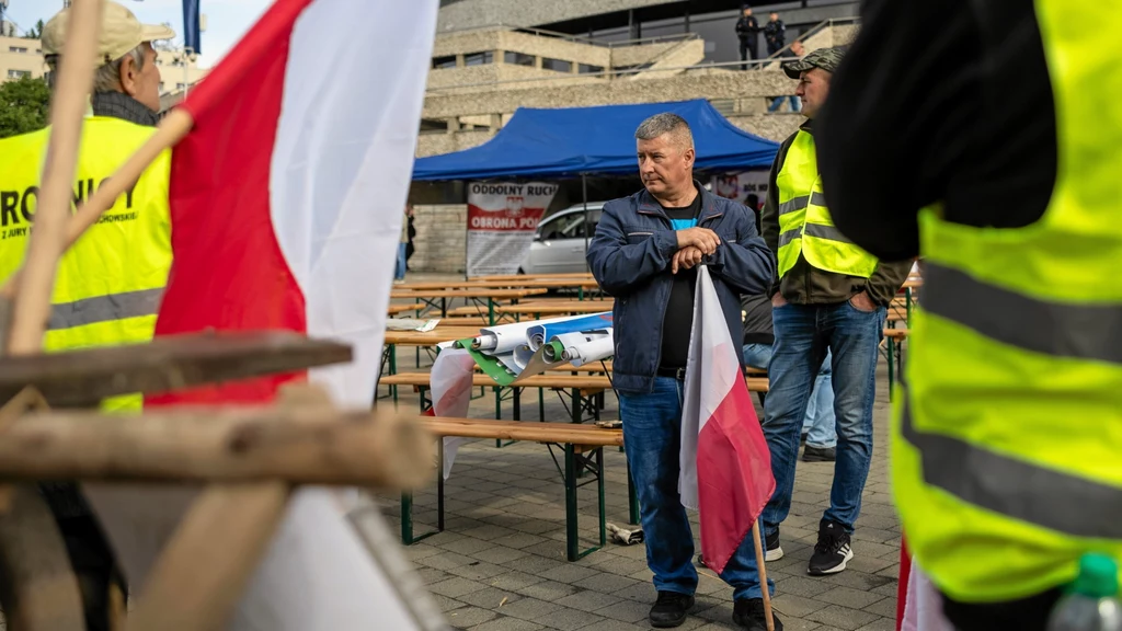Protest rolników w Katowicach Protest rolników w Katowicach