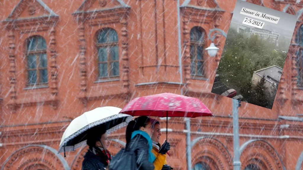 W Moskwie spadł majowy śnieg. "Pogoda będzie nadal niestabilna" - ostrzegają meteorolodzy