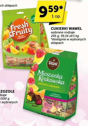 Wawel Fresh & Fruity Galaretki z nadzieniem 245 g niska cena