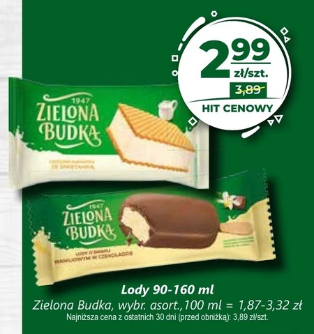 Zielona Budka Lody o smaku waniliowym w czekoladzie 90 ml