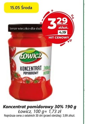 Łowicz Koncentrat pomidorowy 190 g niska cena