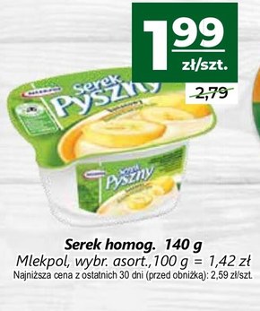 Mlekpol Pyszny Serek bananowy 140 g niska cena