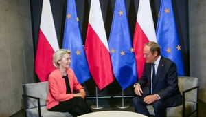 Ursula von der Leyen i Donald Tusk podczas Europejskiego Kongresu Gospodarczego w Katowicach