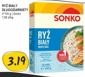 Sonko Ryż biały 400 g (4 x 100 g) niska cena