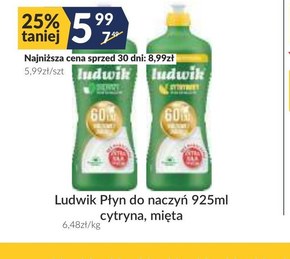 Ludwik Płyn do naczyń cytrynowy 925 g niska cena