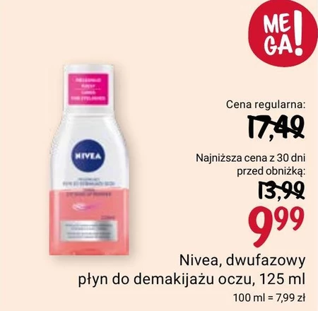 NIVEA Pielęgnujący płyn do demakijażu oczu 125 ml