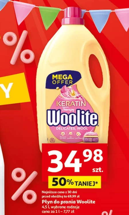 Woolite Keratin Therapy Płyn do prania delikatne tkaniny i wełna 0,9 l (15 prań)