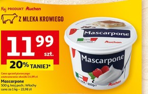 Mascarpone Auchan niska cena