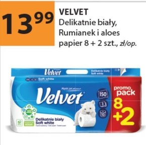 Velvet White Cotton Papier toaletowy 10 rolek niska cena
