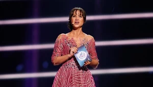 Petra Mede podczas finału Eurowizji w 2016 r.