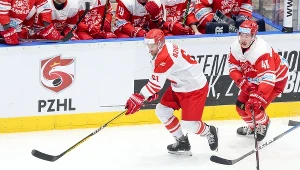 Krystian Dziubiński (Polska) w meczu z Danią