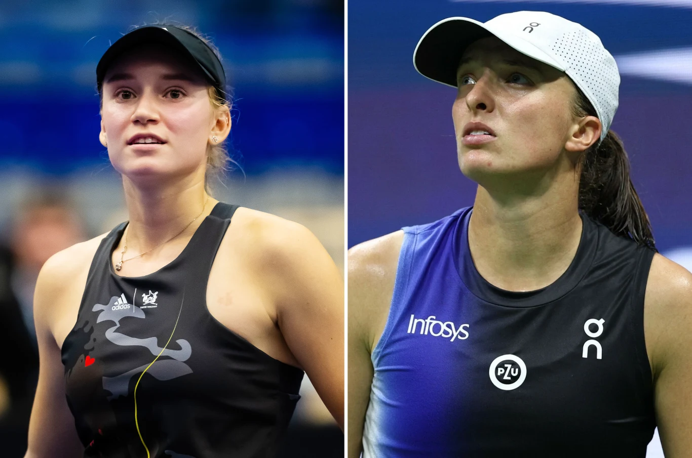 Jelena Rybakina i Iga Świątek