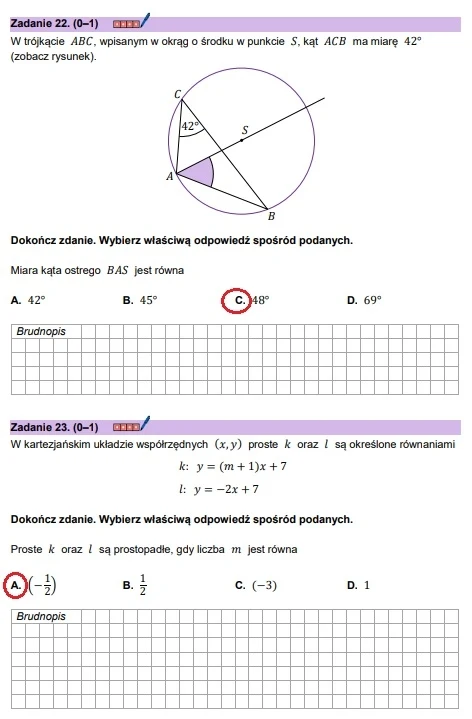 Matura 2024: Matematyka, arkusz CKE - strona 20