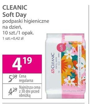 Cleanic Soft Day Podpaski higieniczne dla kobiet 10 sztuk niska cena