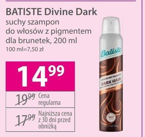 Batiste Dark Hair Suchy szampon do włosów 200 ml niska cena