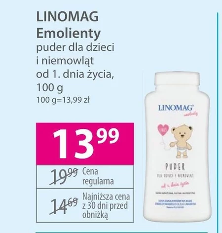 Linomag Emolienty Puder dla dzieci i niemowląt 0+ 100 g