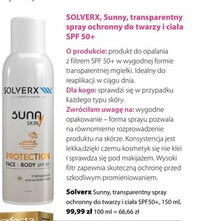 Spray ochronny do opalania Solverx niska cena