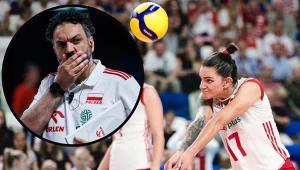 Stefano Lavarini (w kółku) i Malwina Smarzek