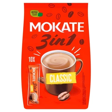 Mokate 3in1 Classic Rozpuszczalny napój kawowy w proszku 170 g (10 x 17 g) - 0