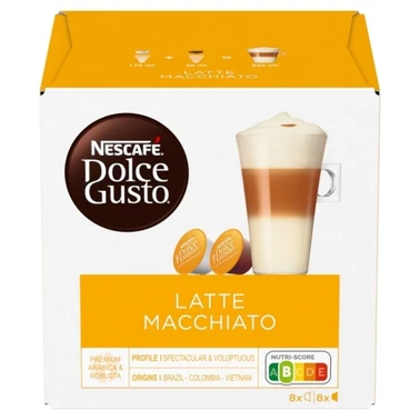 NESCAFÉ Dolce Gusto Latte Macchiato Kawa w kapsułkach 183,2 g (8 x 17,4 g i 8 x 5,5 g) - 0