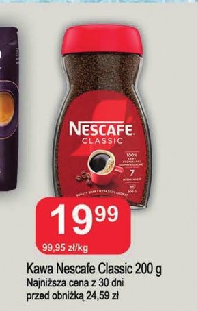 Nescafé Classic Kawa rozpuszczalna 200 g niska cena