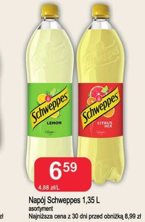 Schweppes Lemon Napój gazowany 1,35 l niska cena