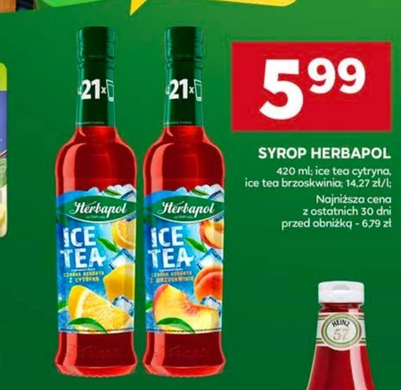 Herbapol Ice Tea Suplement diety czarna herbata z brzoskwinią 420 ml