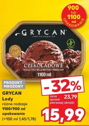 Grycan Lody czekoladowe 1100 ml niska cena