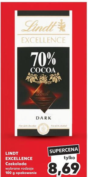 Lindt Excellence 70 % Cocoa Czekolada gorzka 100 g niska cena
