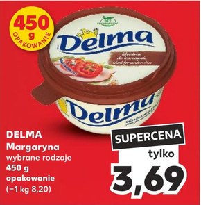 Delma Margaryna półtłusta o smaku masła 450 g niska cena