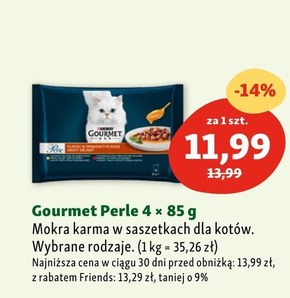Gourmet Perle Karma dla kotów mini fileciki w sosie 340 g (4 x 85 g) niska cena