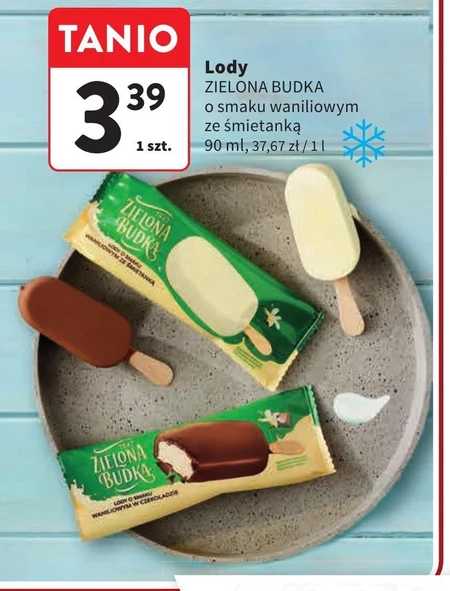 Zielona Budka Lody o smaku waniliowym ze śmietanką 90 ml