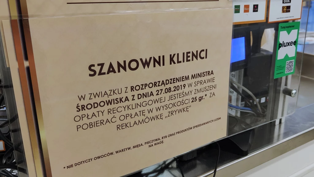 Opłata za "zrywki" pobierana jest tylko, gdy najcieńsze reklamówki wykorzystywane są niezgodnie z ich przeznaczeniem