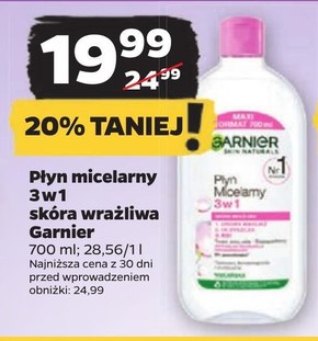 Garnier Skin Naturals Płyn micelarny 3w1 700 ml niska cena