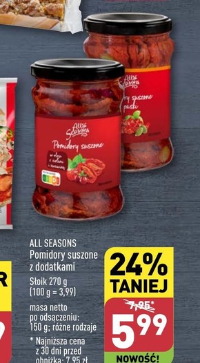 Pomidory suszone All Seasons niska cena