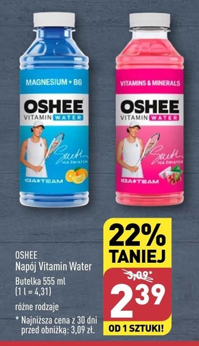 Oshee Vitamin Water Napój niegazowany o smaku czerwonych winogron-dragonfruit 555 ml niska cena