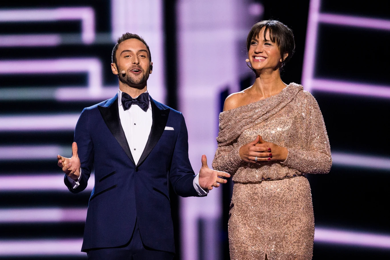 Mans Zelmerlow i Petra Mede Mans Zelmerlow i Petra Mede