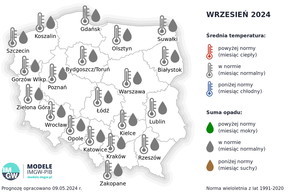 We wrześniu temperatury wrócą do normy i pogoda powinna być typowa dla tego okresu We wrześniu temperatury wrócą do normy i pogoda powinna być typowa dla tego okresu