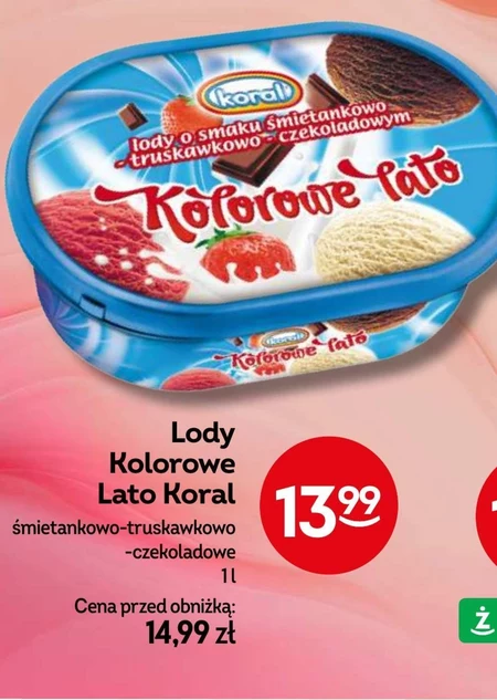 Koral Kolorowe lato Lody bakaliowe 1 l