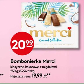 merci Coconut Collection 4 rodzaje kokosowych specjałów czekoladowych 250 g niska cena