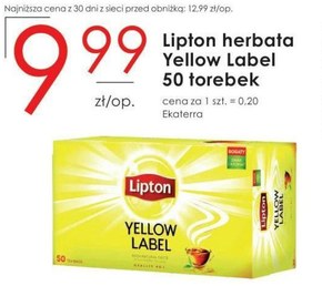 Lipton Yellow Label Herbata czarna 100 g (50 torebek) niska cena