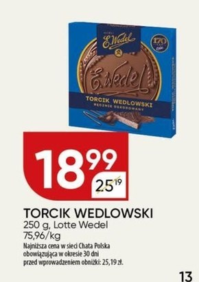 E. Wedel Torcik Wedlowski 250 g niska cena