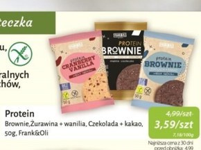 Frank&Oli Protein Brownie Miękkie ciasteczko czekolada + kakao 50 g niska cena