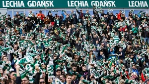 Kibice Lechii Gdańsk podczas meczu z Bruk-Bet Termalicą Nieciecza