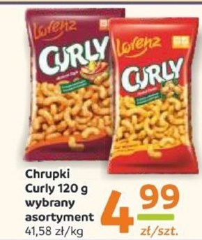 Curly Chrupki kukurydziane ze świeżo zmielonymi orzeszkami ziemnymi 120 g niska cena