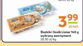Lisner Śledzik & Sosik Śledź w oleju z cebulką sos śmietanowy z grzybami 140 g niska cena