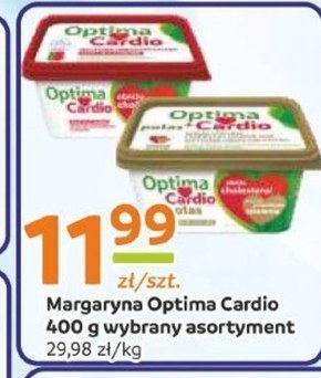 Optima Cardio potas+ Margaryna z dodatkiem steroli roślinnych 400 g niska cena